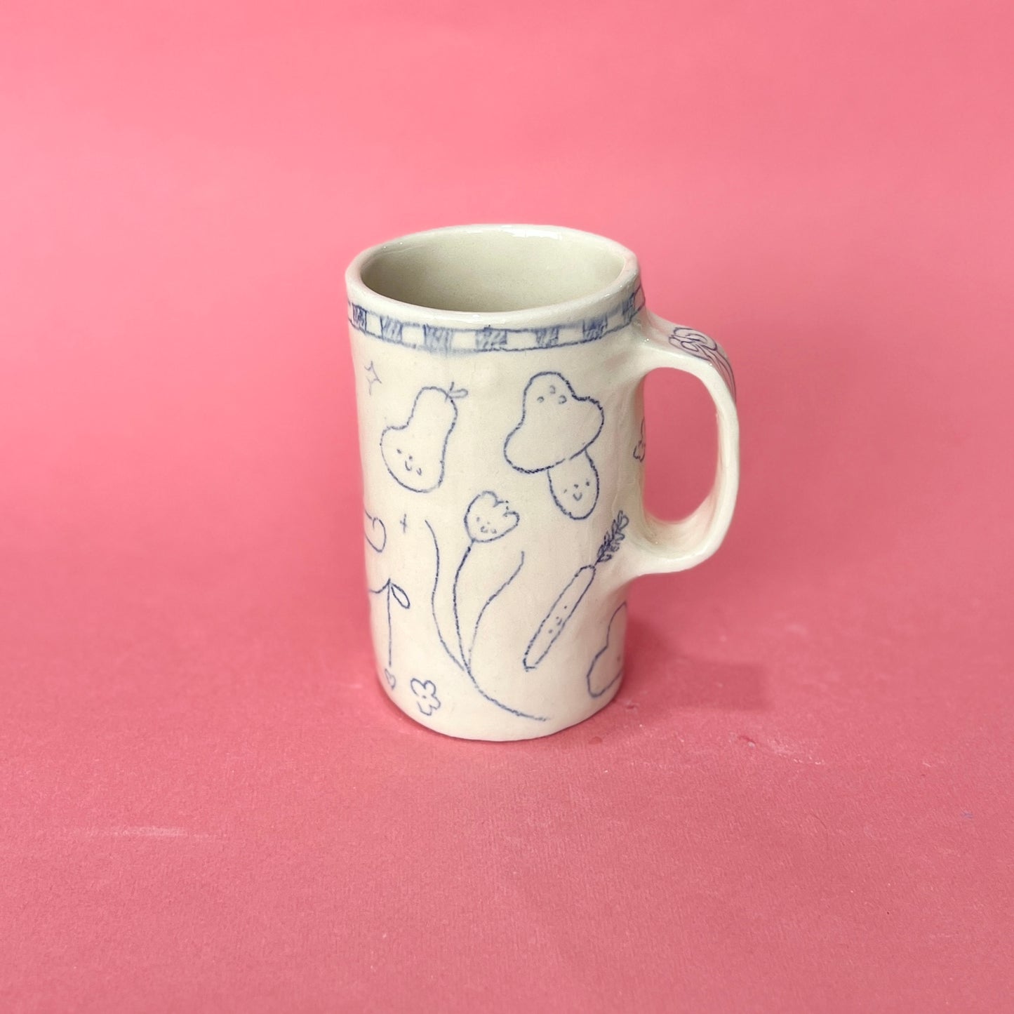 Checkerboard Scribble Mug (SECONDS - not food safe)