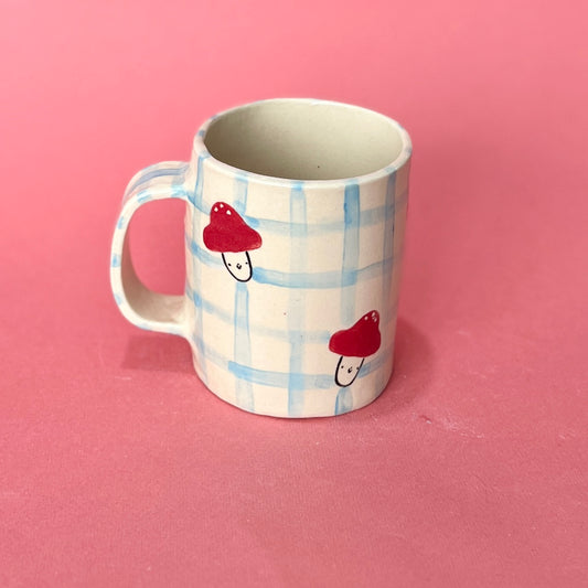 Checkerboard Mushroom Mug (SAMPLE)