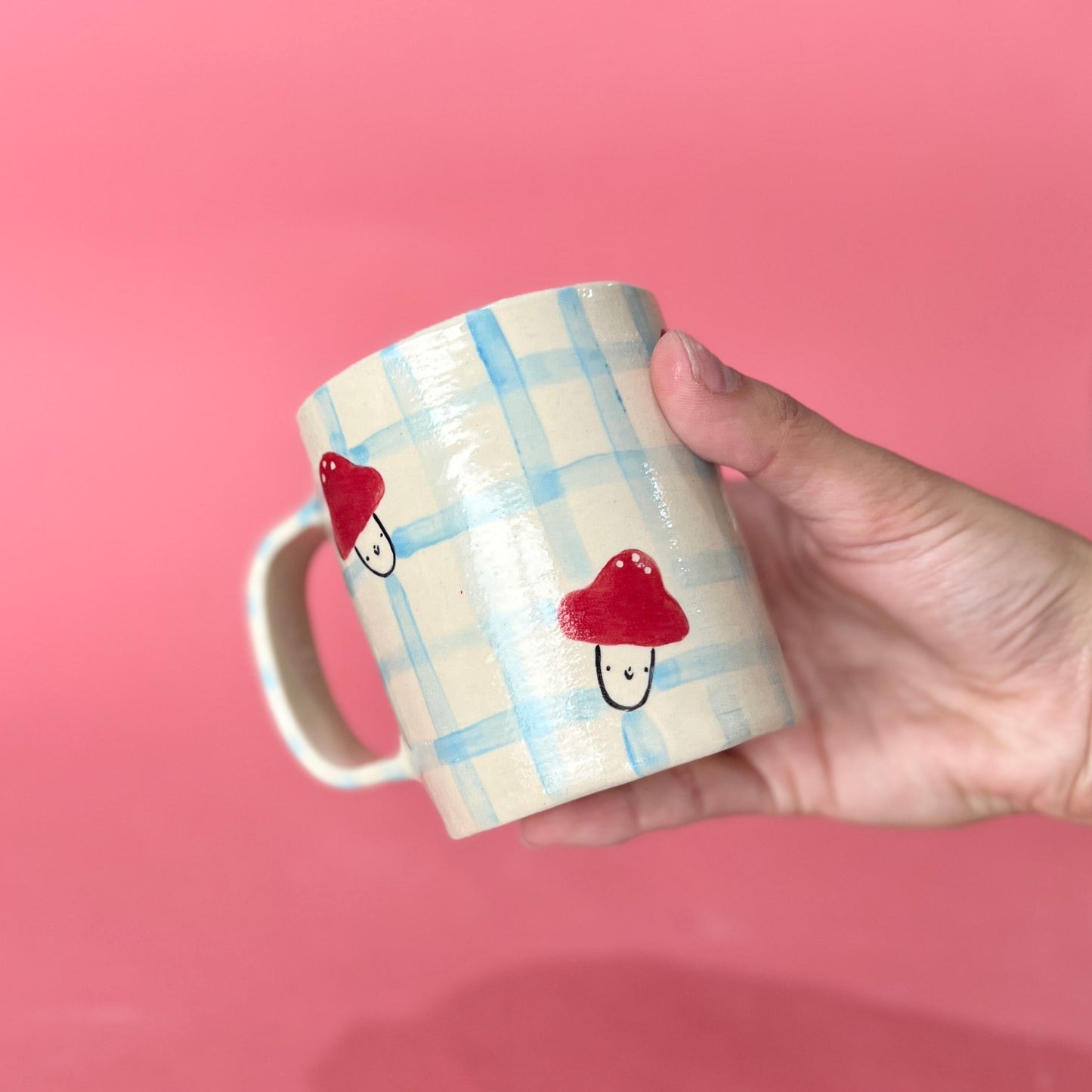 Checkerboard Mushroom Mug (SAMPLE)