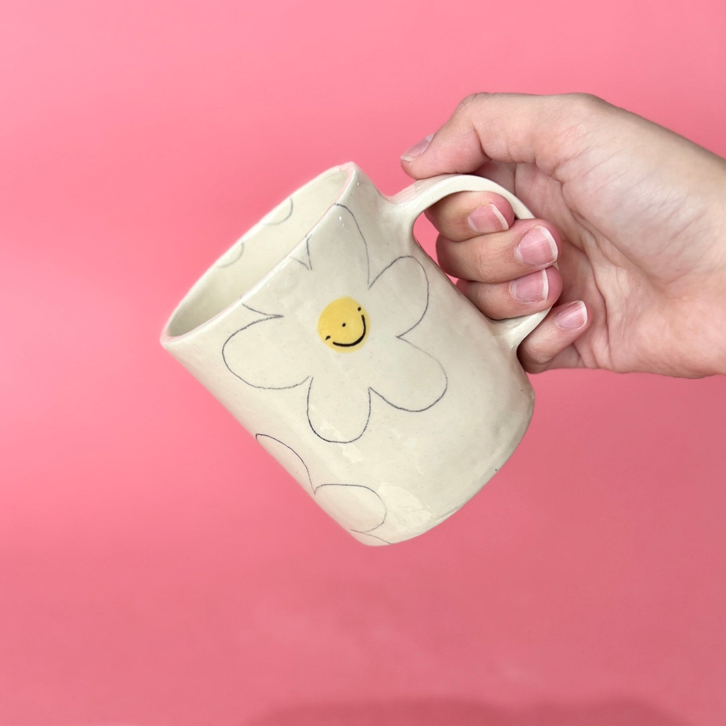 Smiley Flower Mug (SECONDS - not food safe)