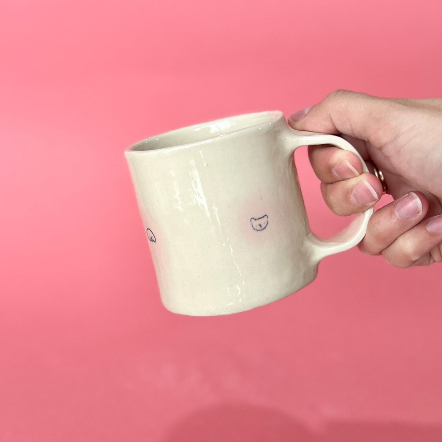 Pink Spotty Airbrush Mug