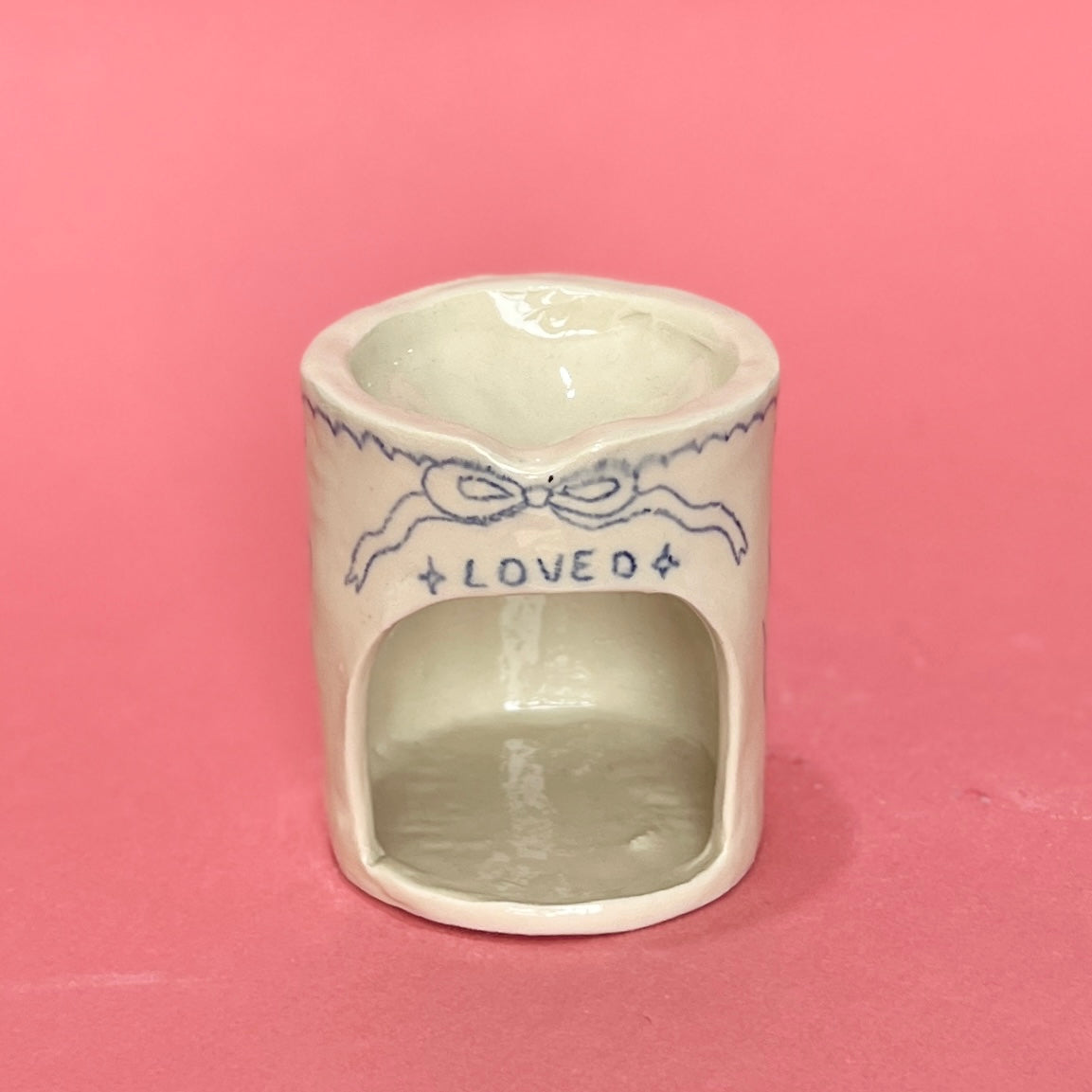 "Loved" Bow and Tulip Candle Holders (SAMPLES)