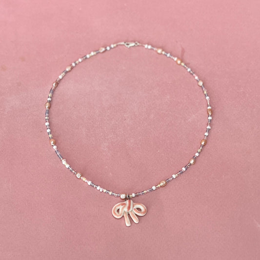 Pinky Bow Necklace