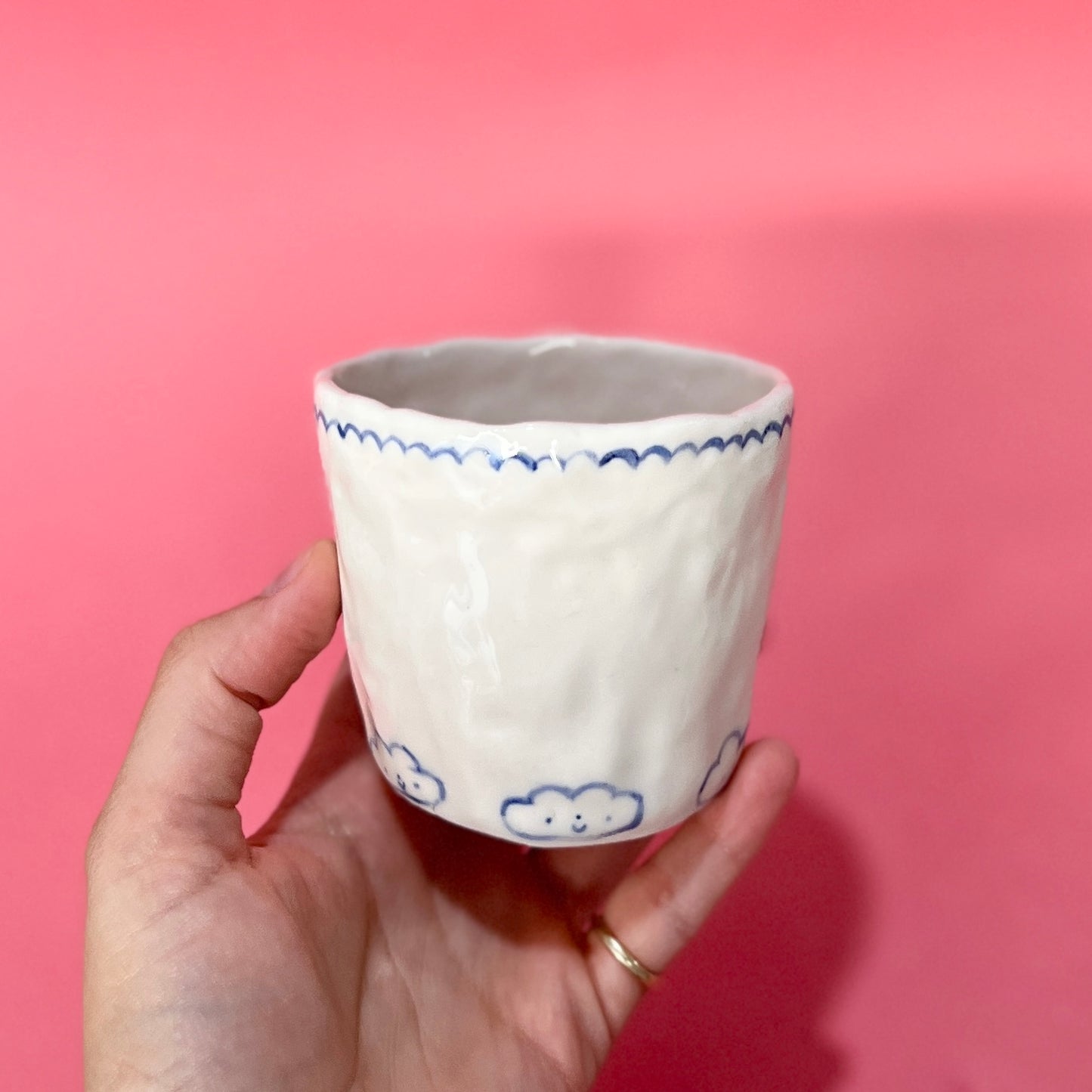 Porcelain Cloudy Latte Cup (SAMPLE)