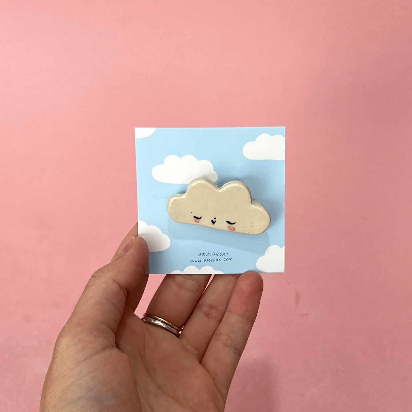 Cloud Ceramic Pin – Alessia E Art