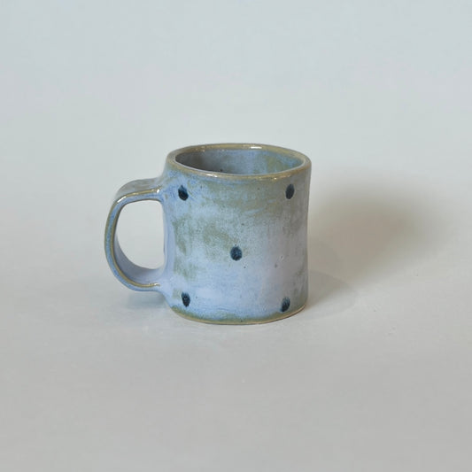 Blue Spotty Short Mug