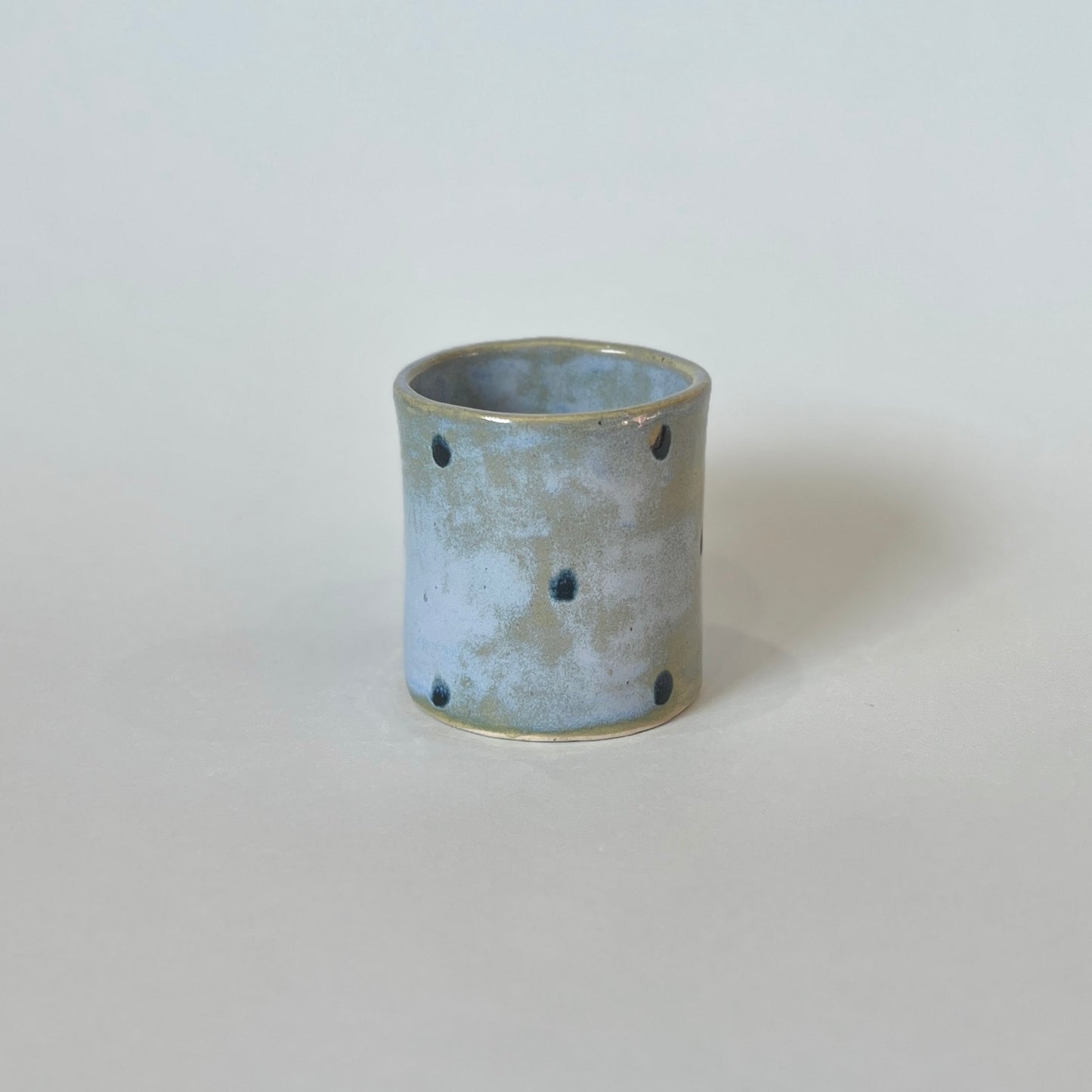 Blue Spotty Short Mug