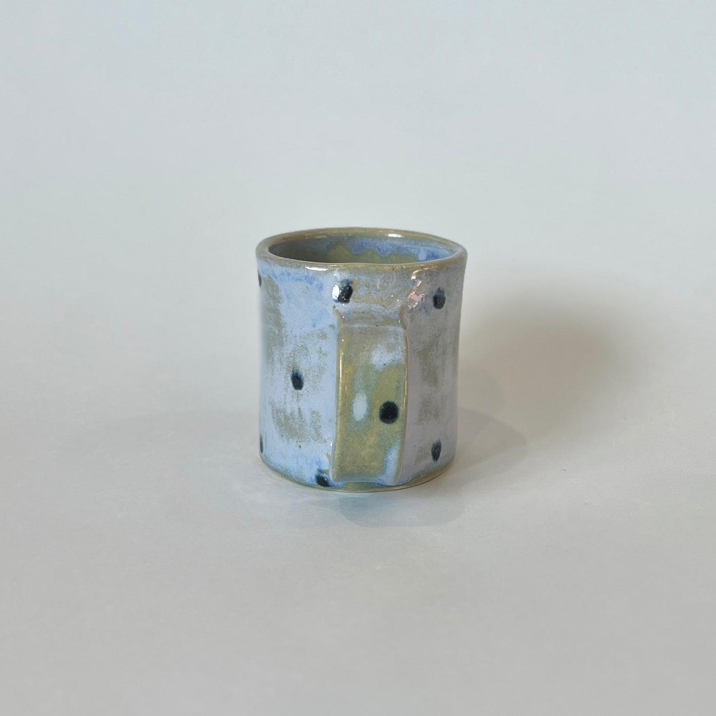 Blue Spotty Short Mug