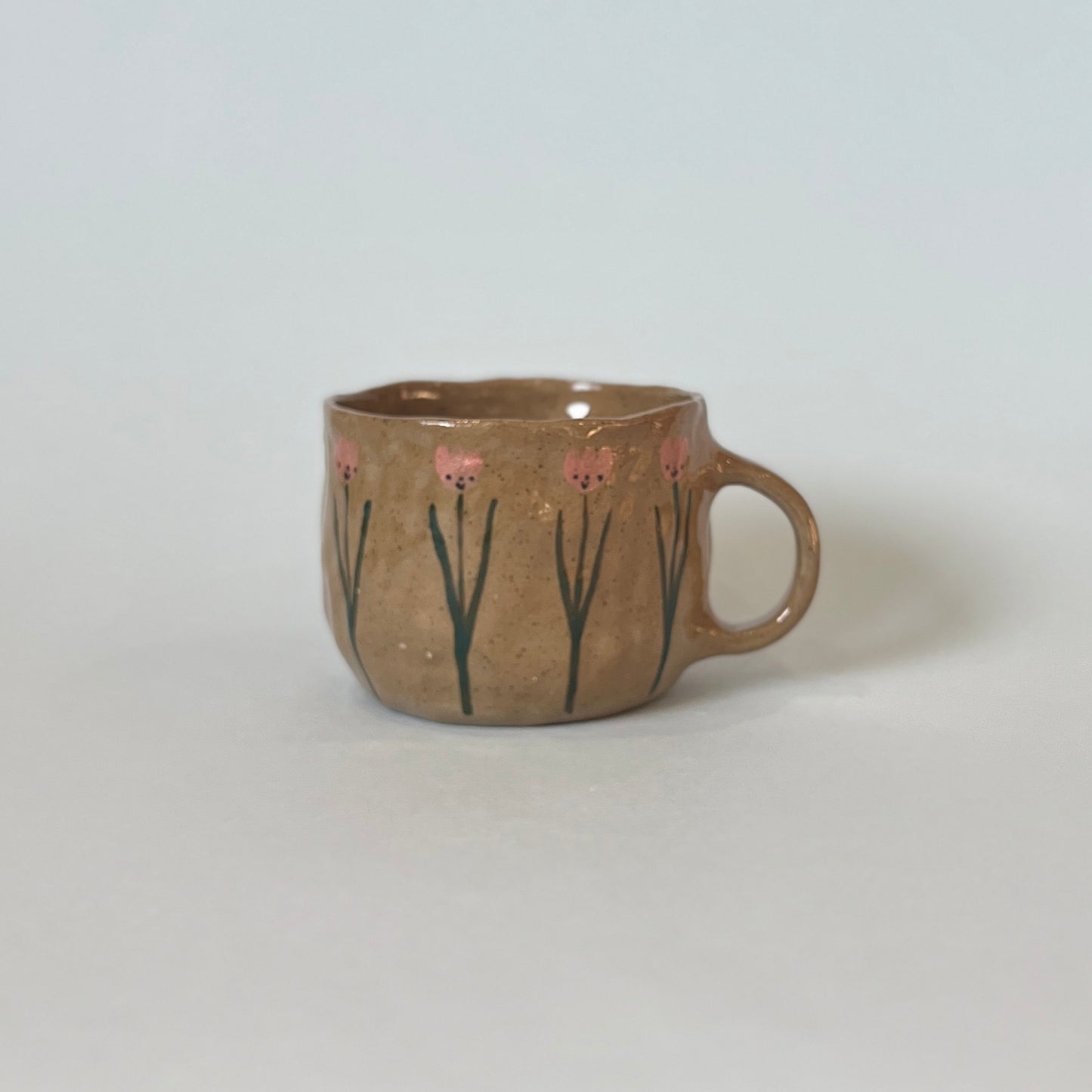 Brown Speckle Tulip Pinchy Mug