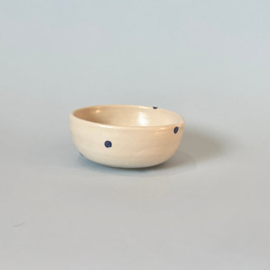 Navy Spot Small Matcha Bowl