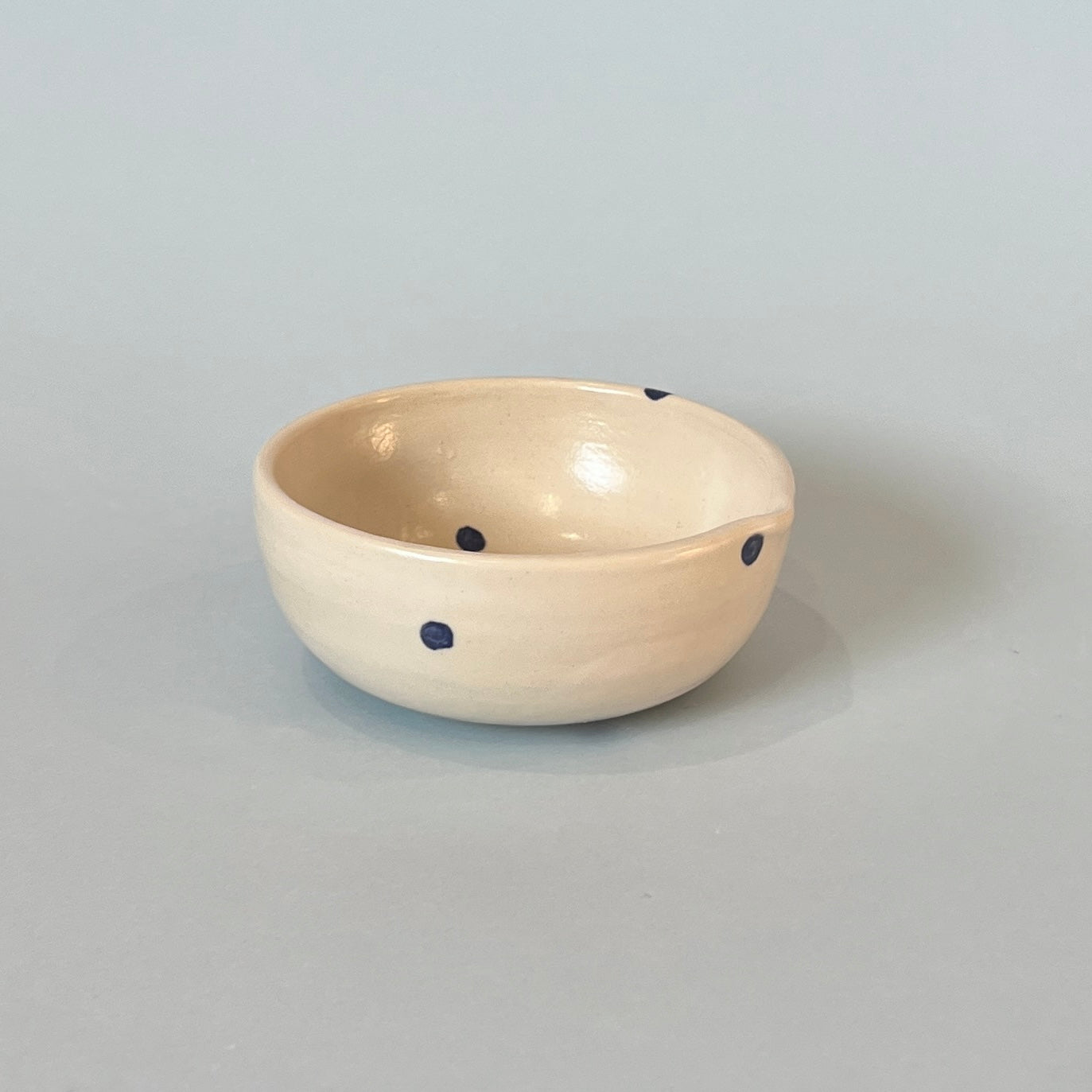Navy Spot Small Matcha Bowl