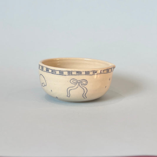 Checkerboard Scribble Matcha Bowl