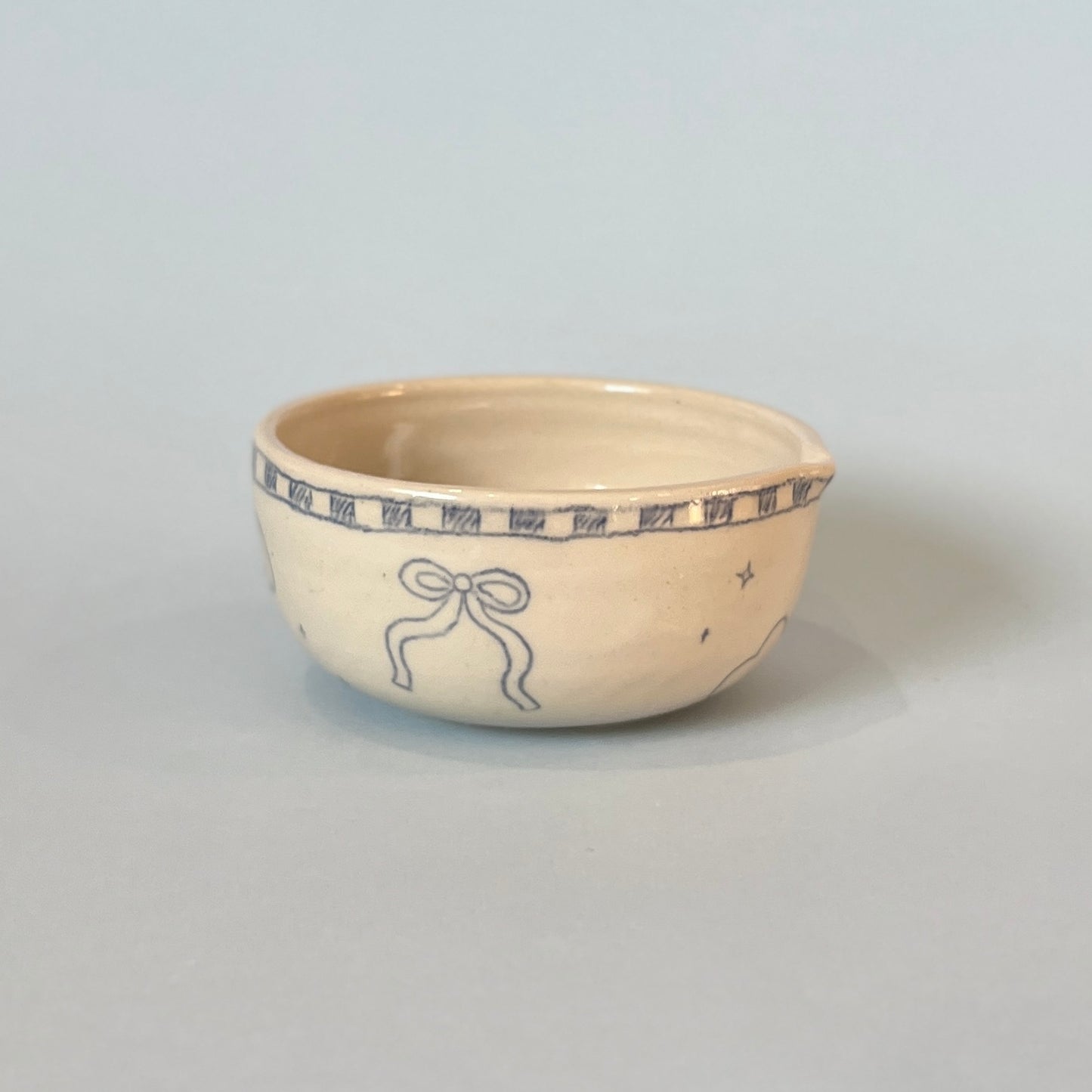 Checkerboard Scribble Matcha Bowl