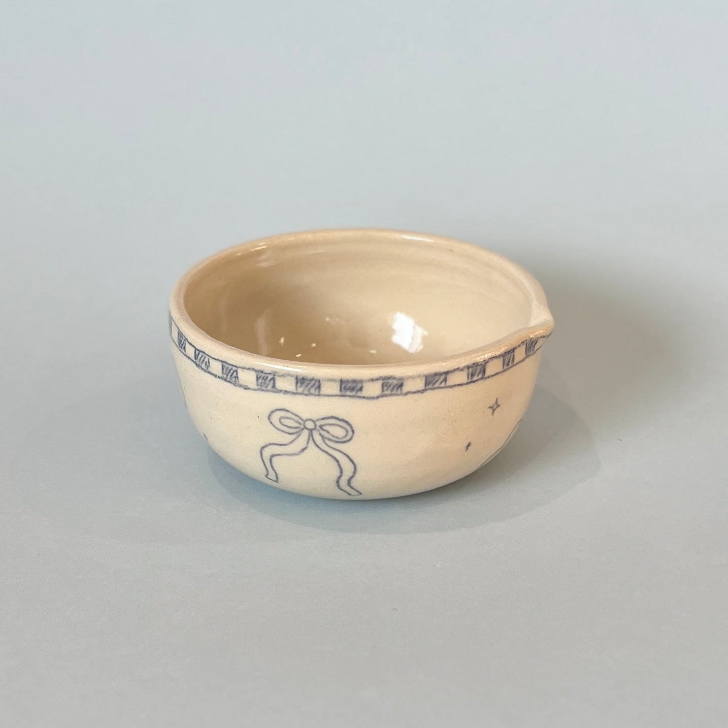 Checkerboard Scribble Matcha Bowl