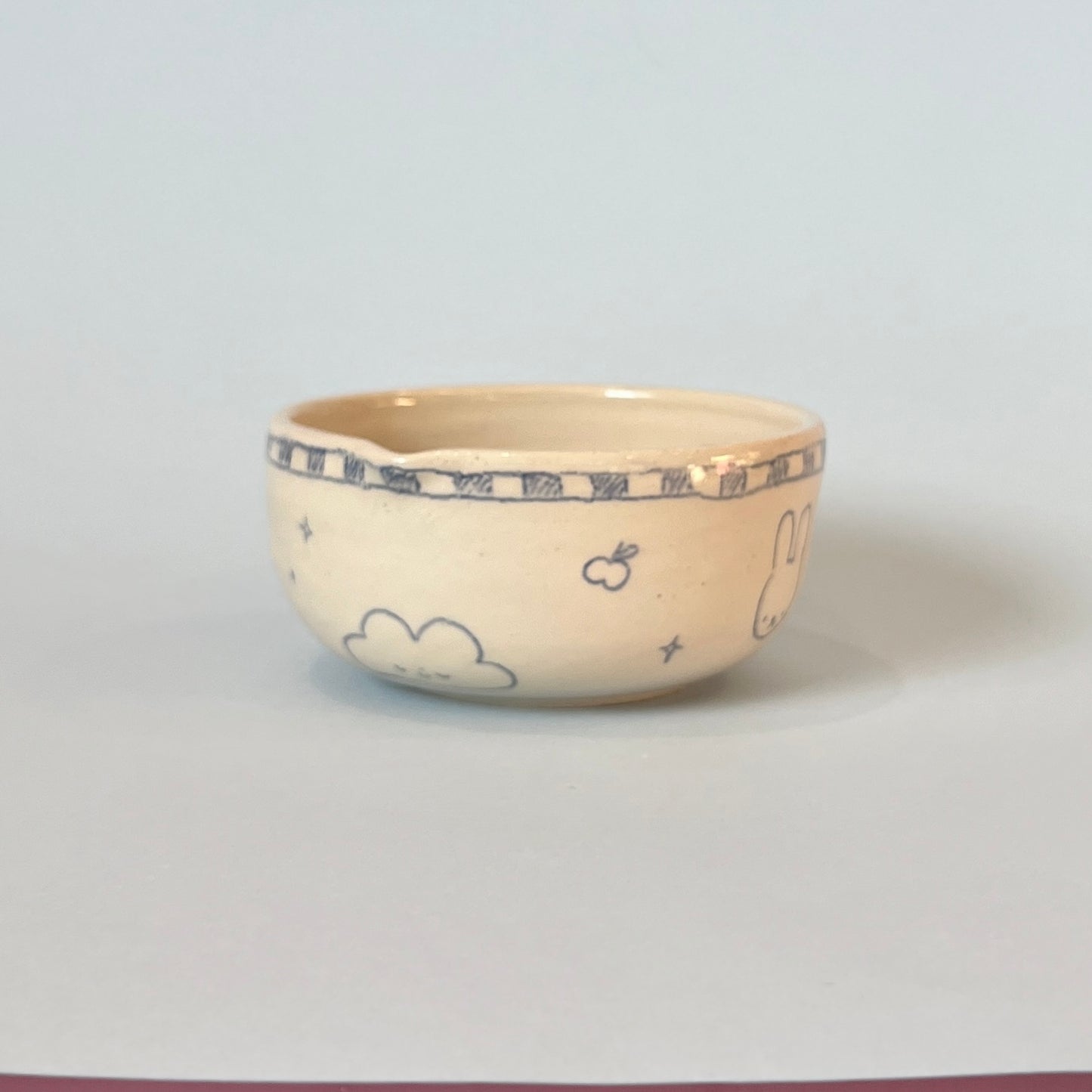 Checkerboard Scribble Matcha Bowl