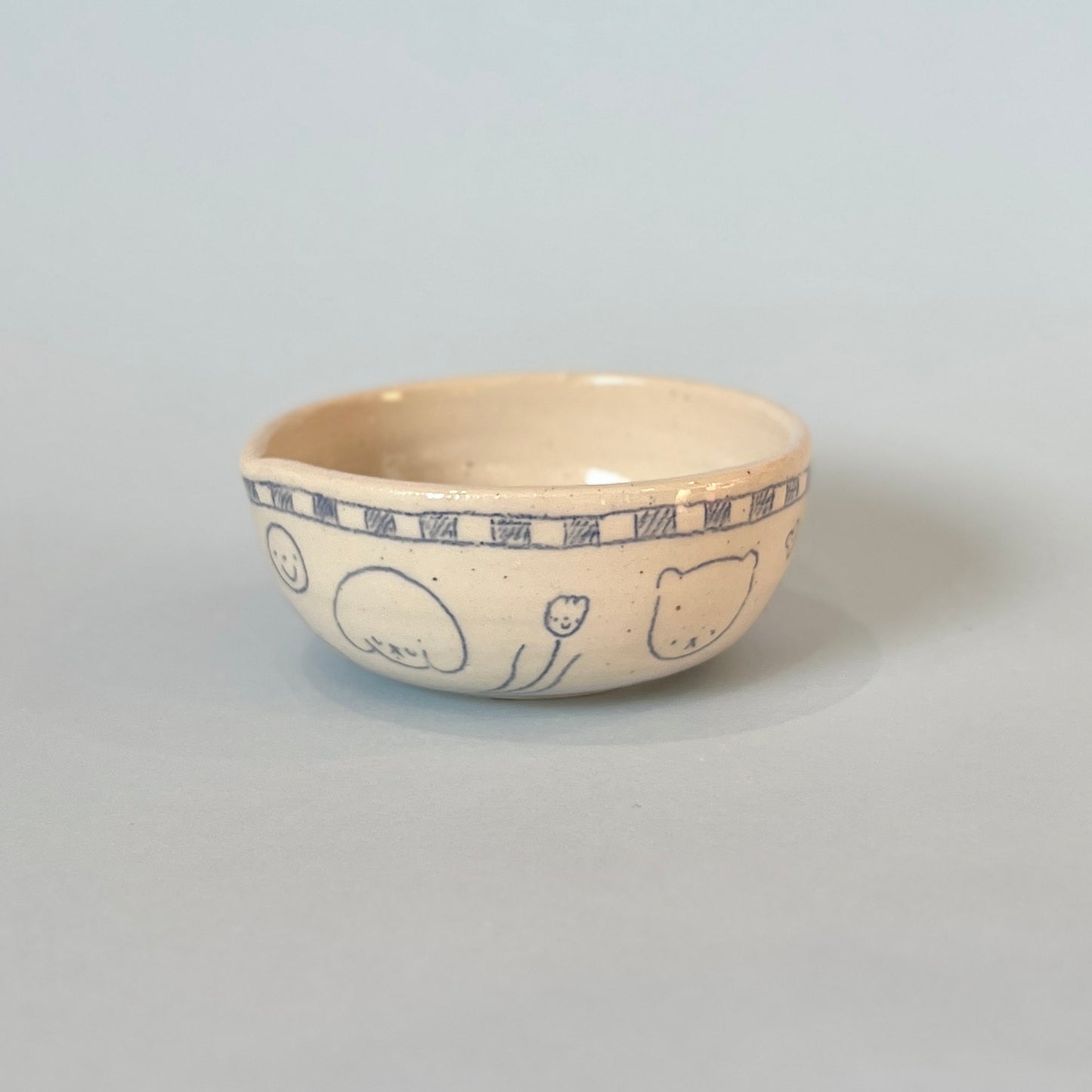 Checkerboard Scribble Matcha Bowl 2