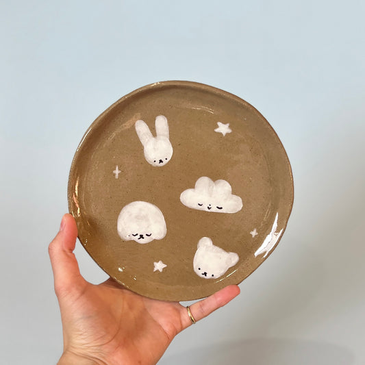 Brown Speckle Characters Plate