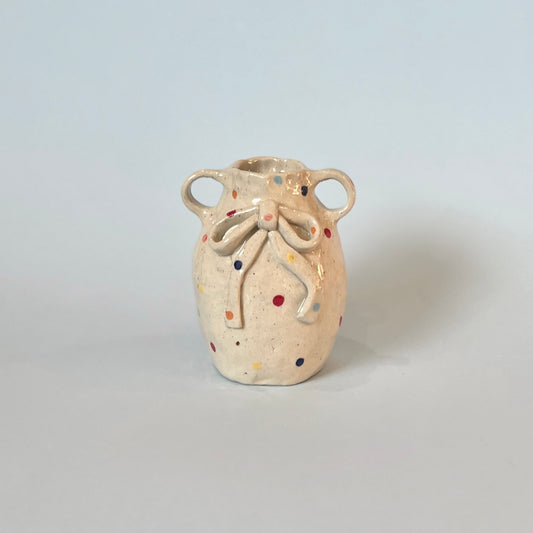 Spotty Bow Small Vase