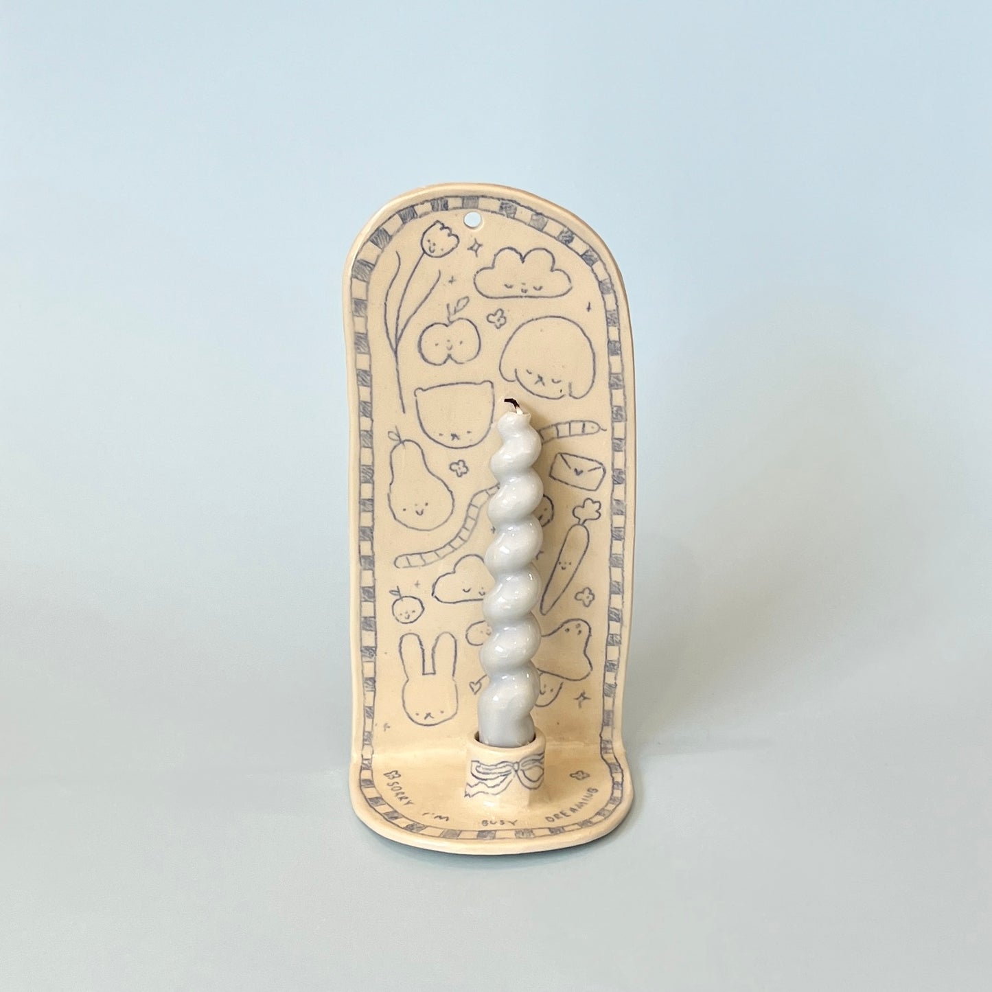 "Sorry I'm Busy Dreaming" Scribble Candle Sconce