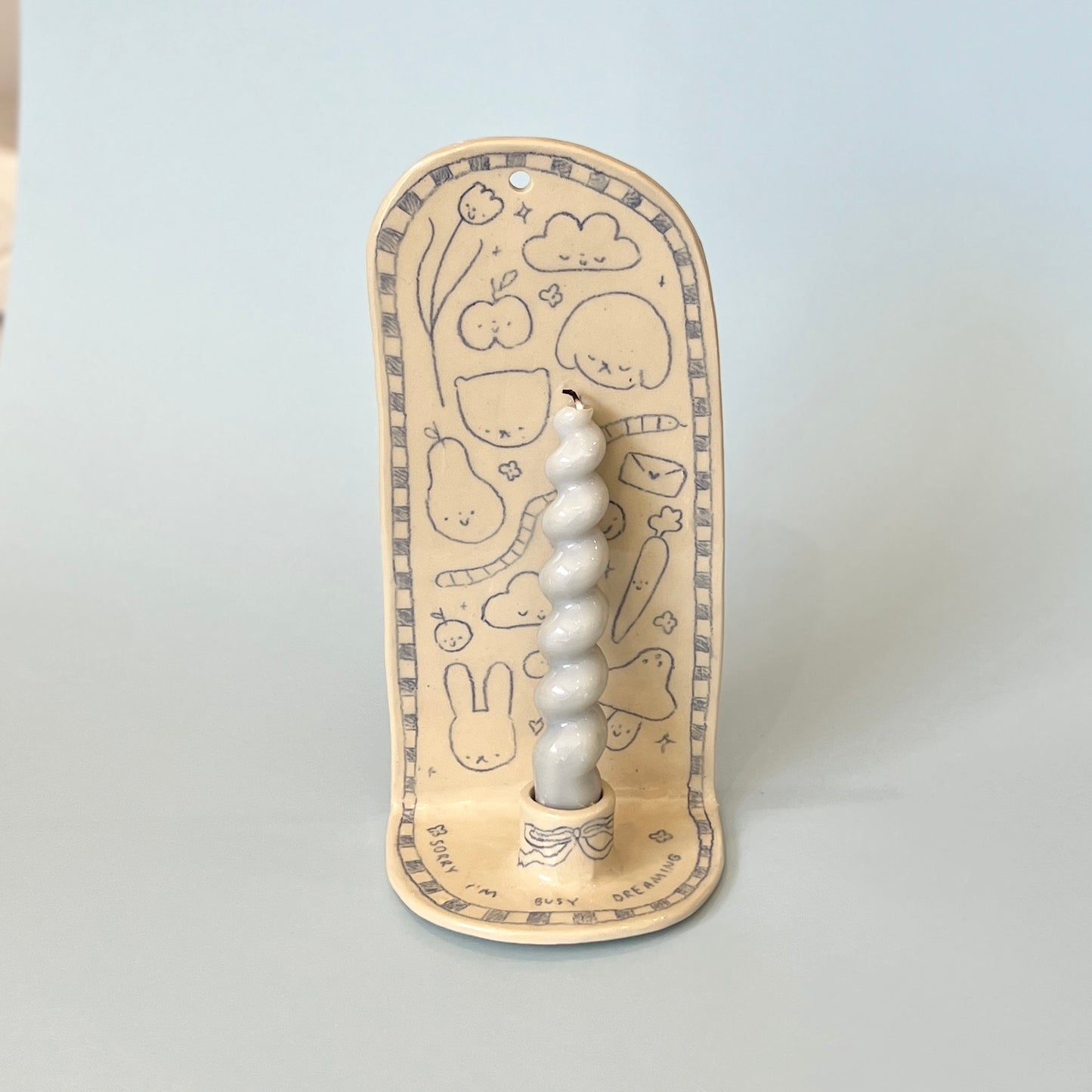 "Sorry I'm Busy Dreaming" Scribble Candle Sconce