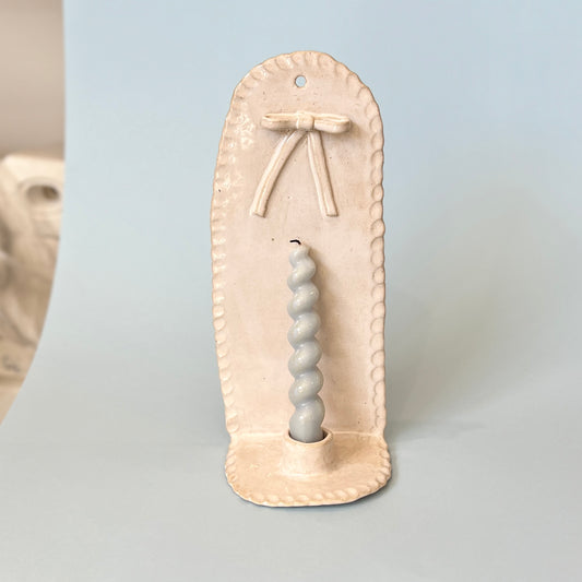 Pink Bow Candle Sconce