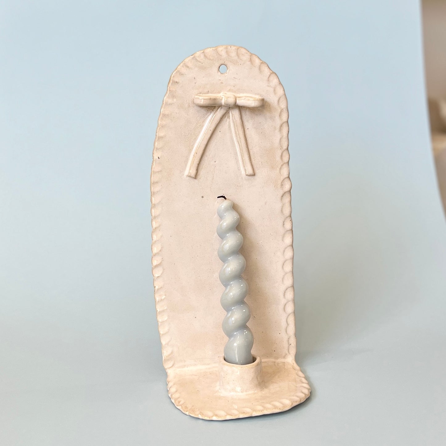 Pink Bow Candle Sconce