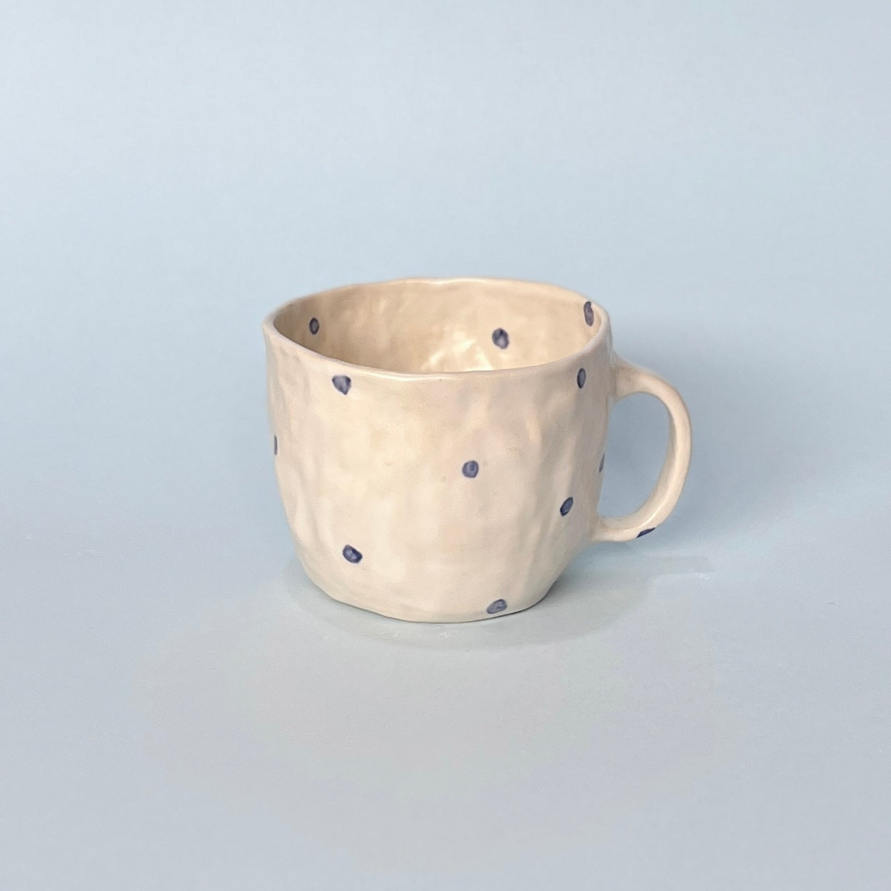 Navy Spotty Mug