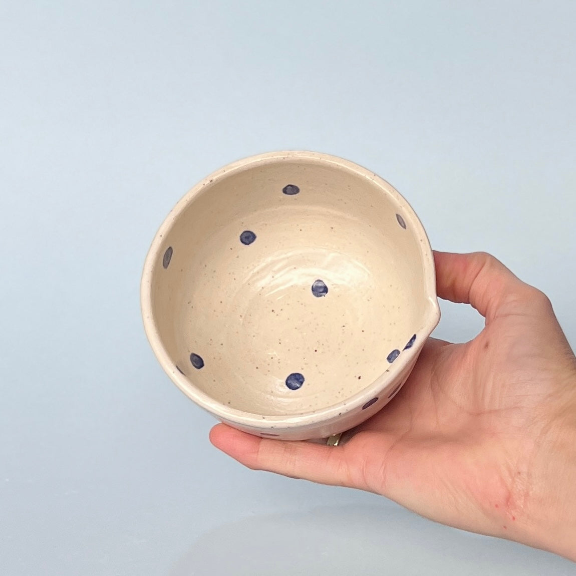 Blue Spotty Matcha Bowl