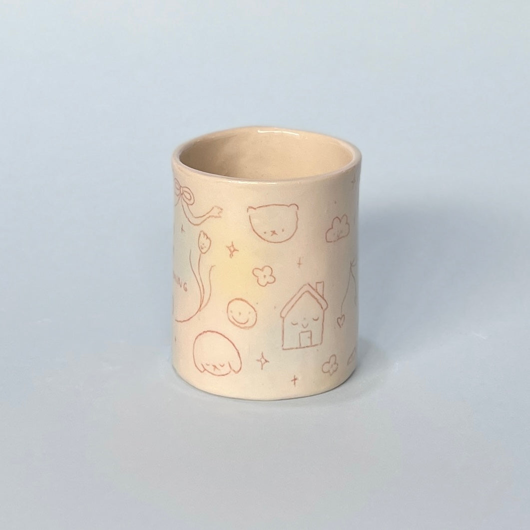 "I'm Busy Dreaming" Bubblegum Scribble Mug