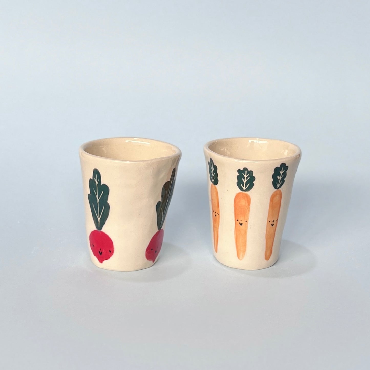 Radish and Carrot Latte Cups