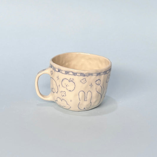 Checkerboard Scribble Mug