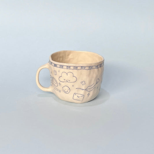 Checkerboard Scribble Mug