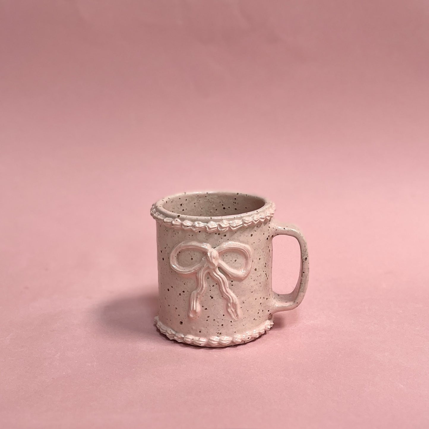 Pink Bow Icing Mug