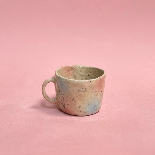 Speckly Bubblegum Scribble Mug