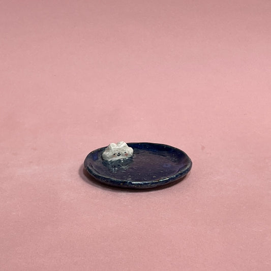 Cloud Navy Trinket Dish