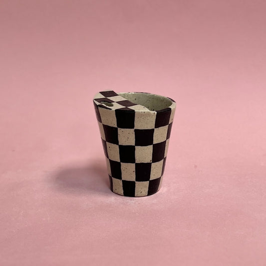 Speckle Black Checkerboard Travel Mug