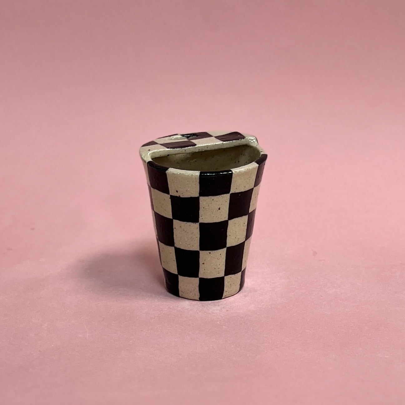 Speckle Black Checkerboard Travel Mug