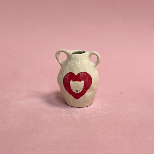Bear Heart Vase