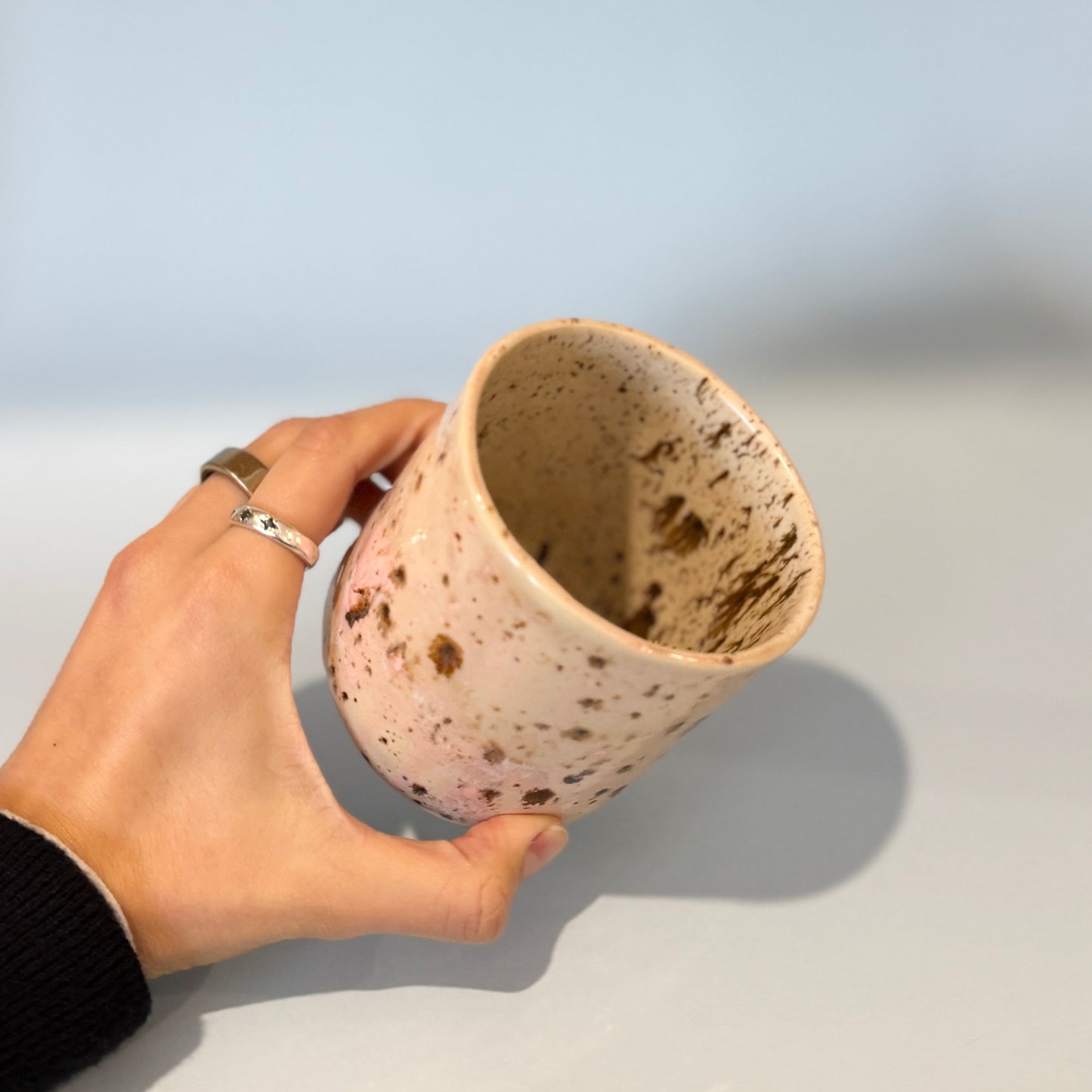 Pink Speckled Latte Cup [Sample]