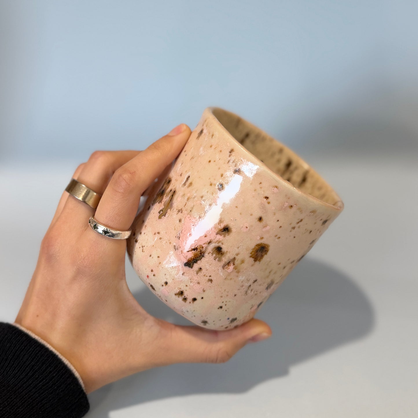 Pink Speckled Latte Cup [Sample]
