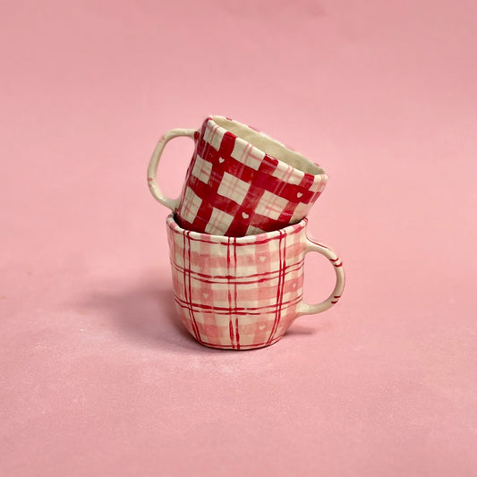 Lovers Gingham Mugs