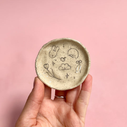 Teeny Scribbles Speckle Trinket Dish