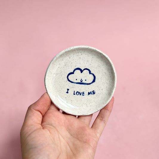 "I love me" Cloud Trinket Dish