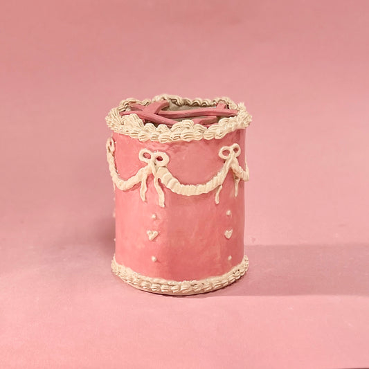 Pink Royal Icing Vase
