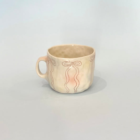Bubblegum Scribble Bow Mug