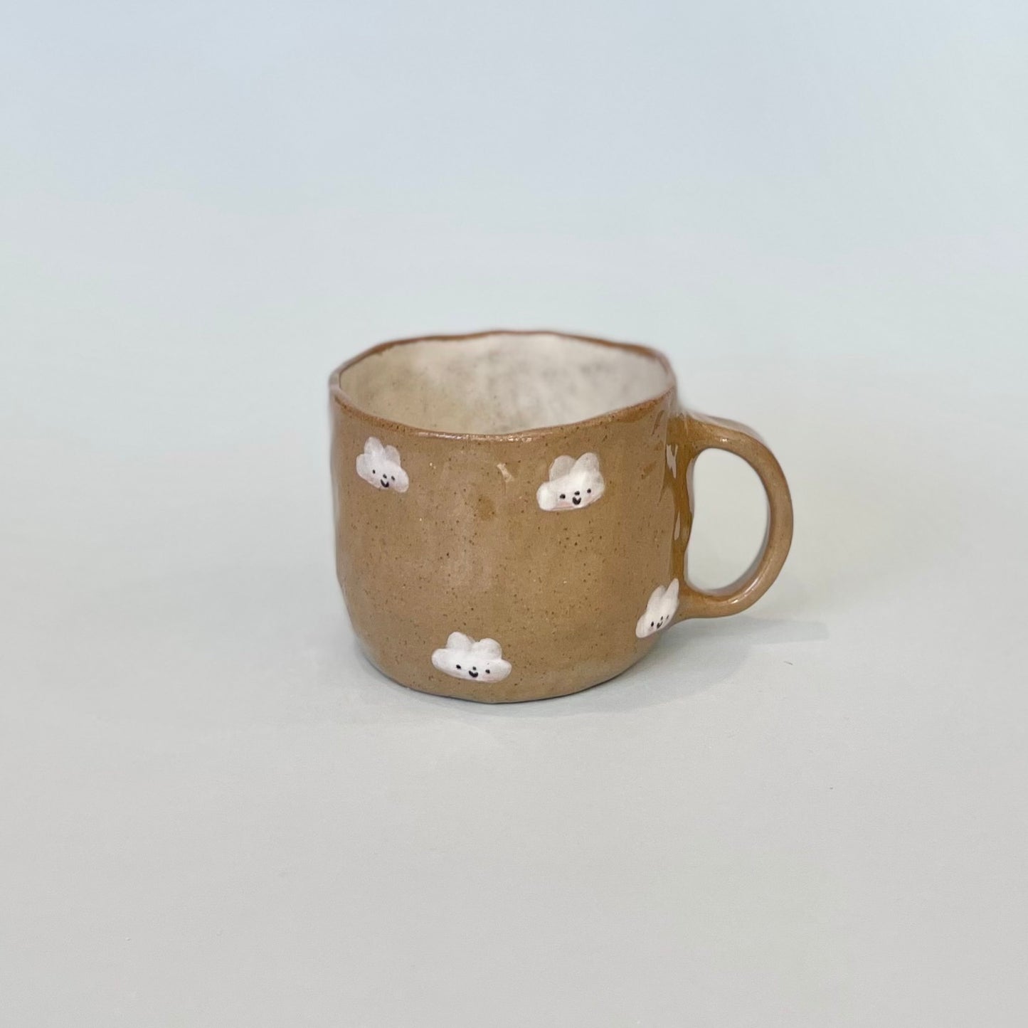 Bunny and Cloud Brown Speckle Mug