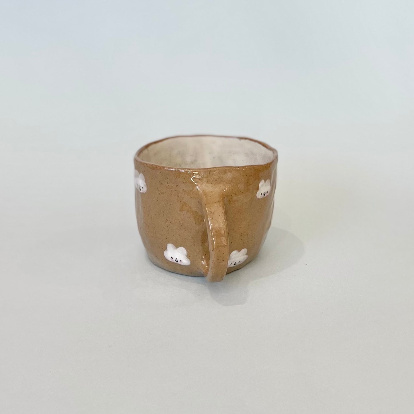 Bunny and Cloud Brown Speckle Mug