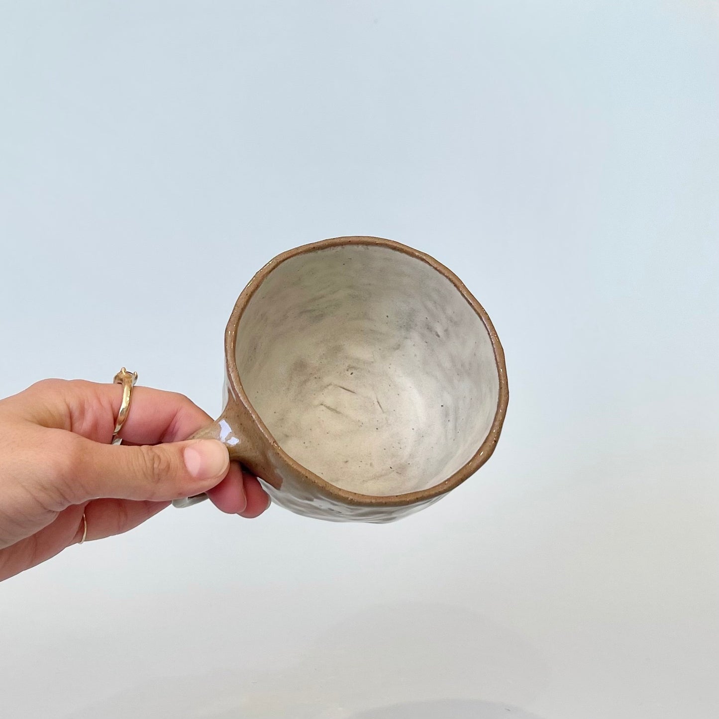 Bunny and Cloud Brown Speckle Mug