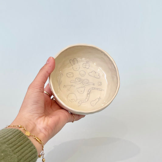 Pale Blue Scribble Bowl