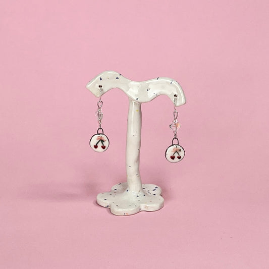 Cherry Ribbon Earrings